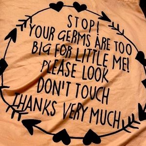 2/Your Germs Are Too Big For Little Me! Carseat Cover Nursing Cover Black & Pink